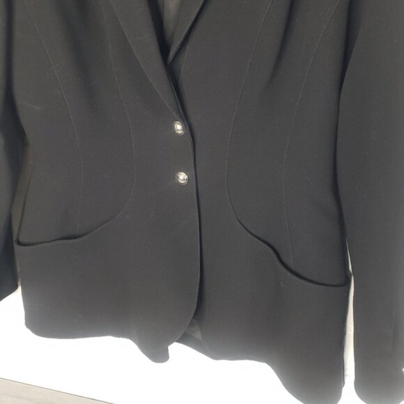 Vintage Thierry Mugler Paris Double Breasted Black Blazer - Picture 4 of 6